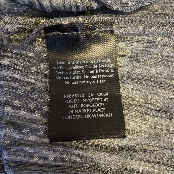 Anthropologie X Sabina Musayev Dress Size M Eugine Gold Gray Accordian Tie Date - Picture 10 of 13